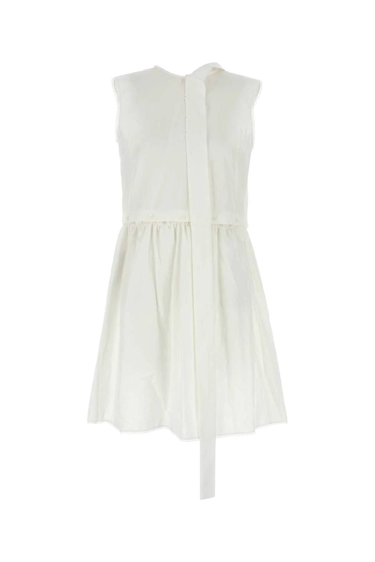 Miu Miu Women White Poplin Dress - 1