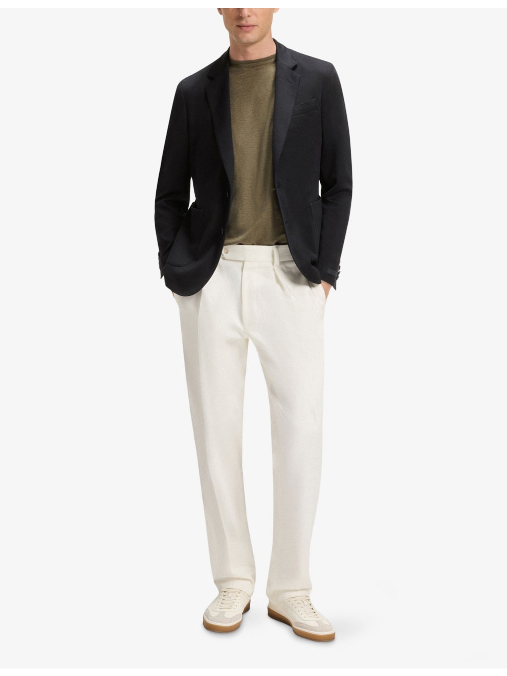 Beckham x BOSS Slim-Fit Single-Breasted Cotton-Silk Blend Jacket - 2