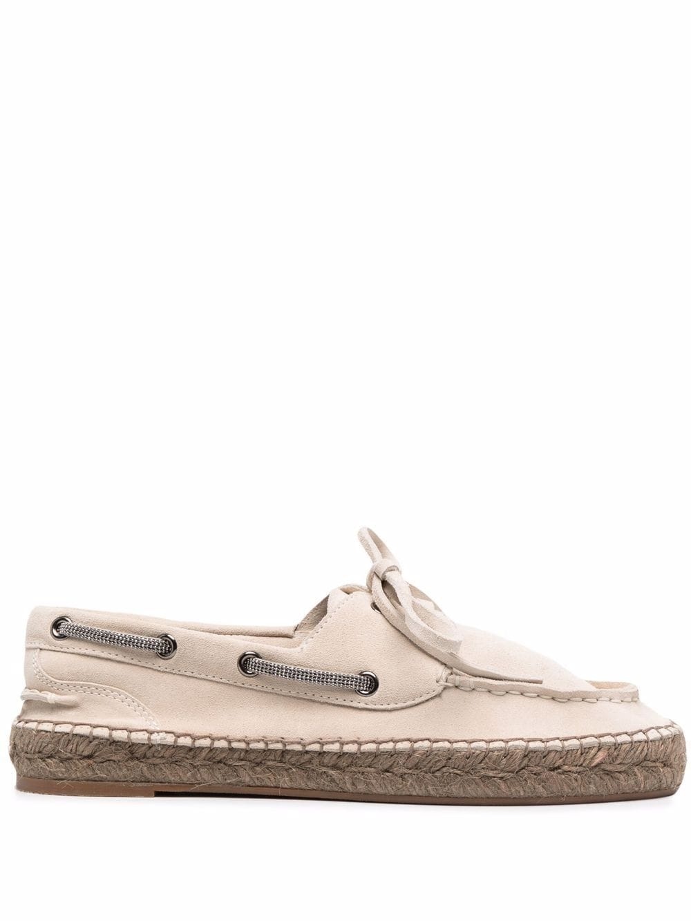 lace-up suede loafers - 1