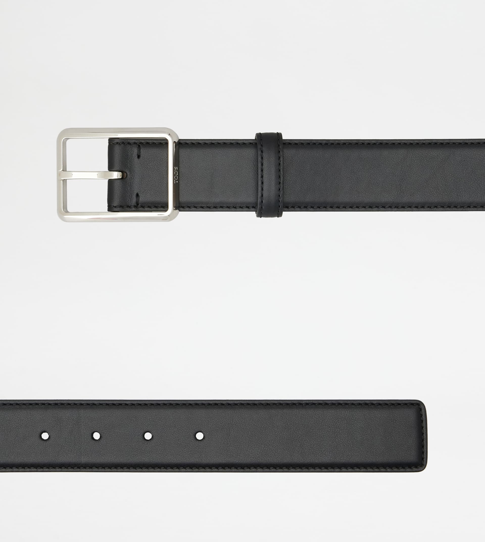 BELT IN LEATHER - BLACK - 2
