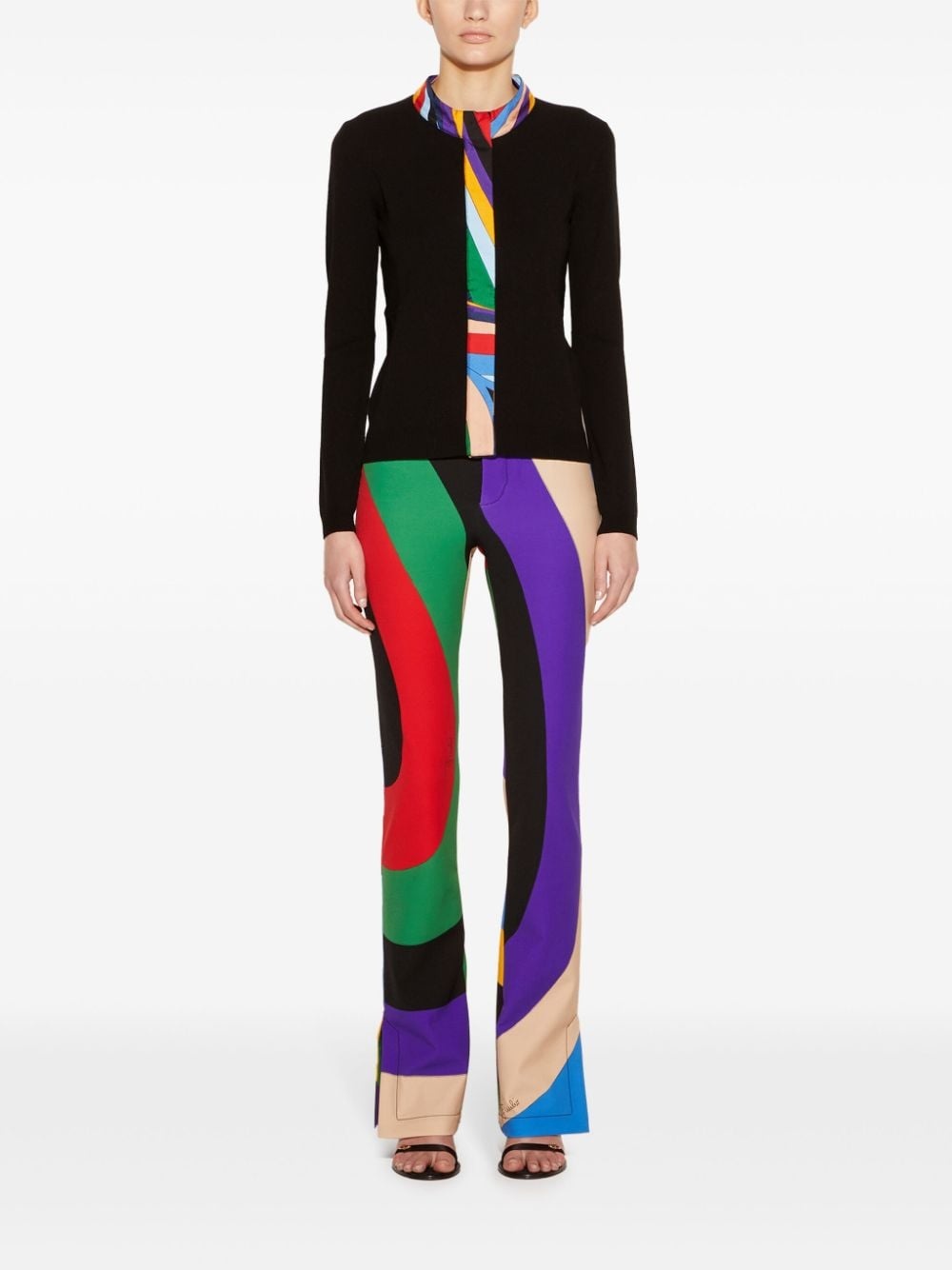 multicolor-trim cardigan - 2