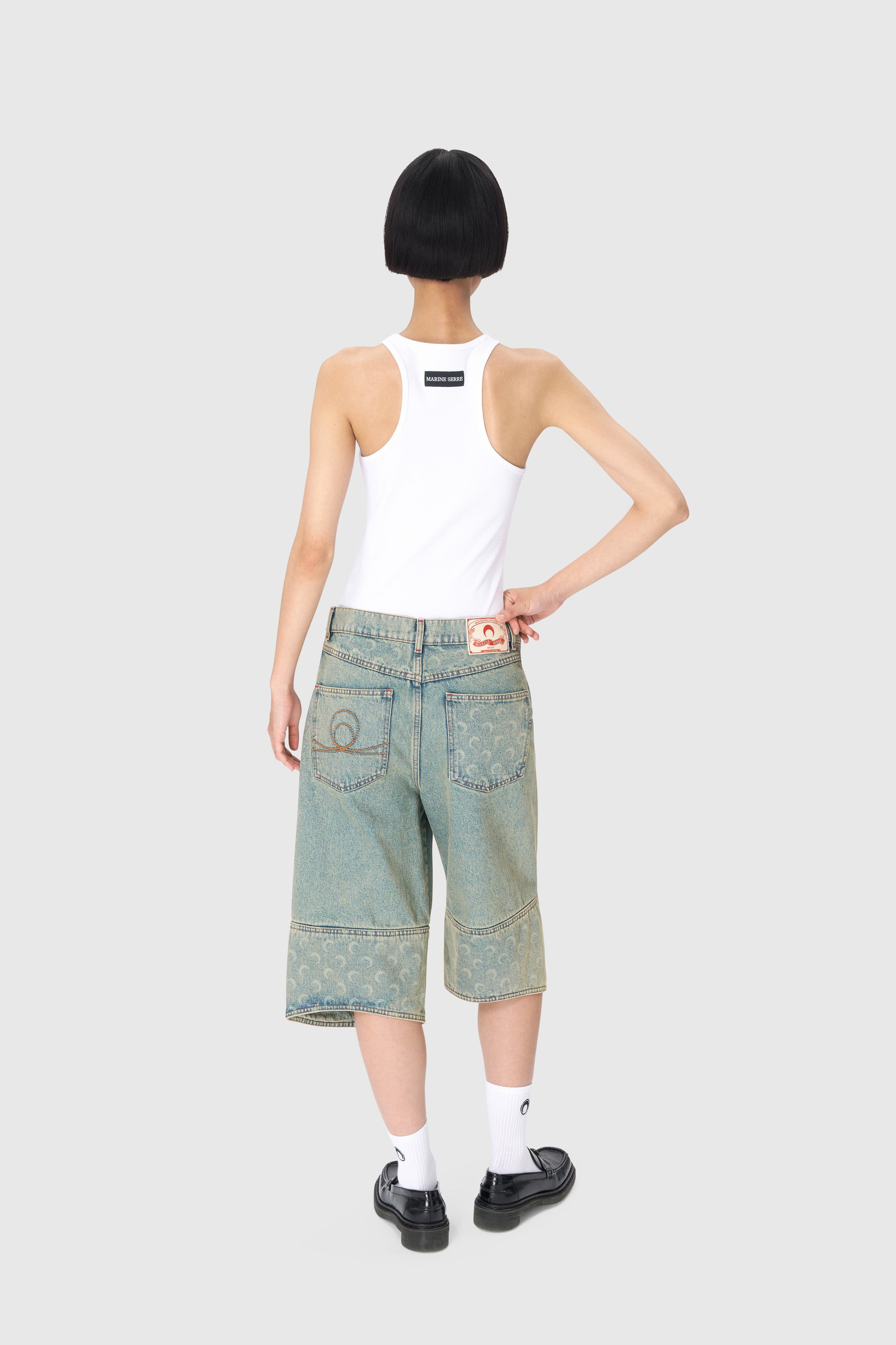 Moon Laser Denim Bermudas - 4