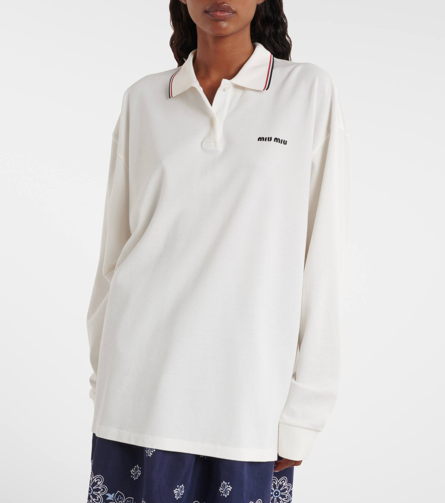 Logo cotton polo sweater - 6