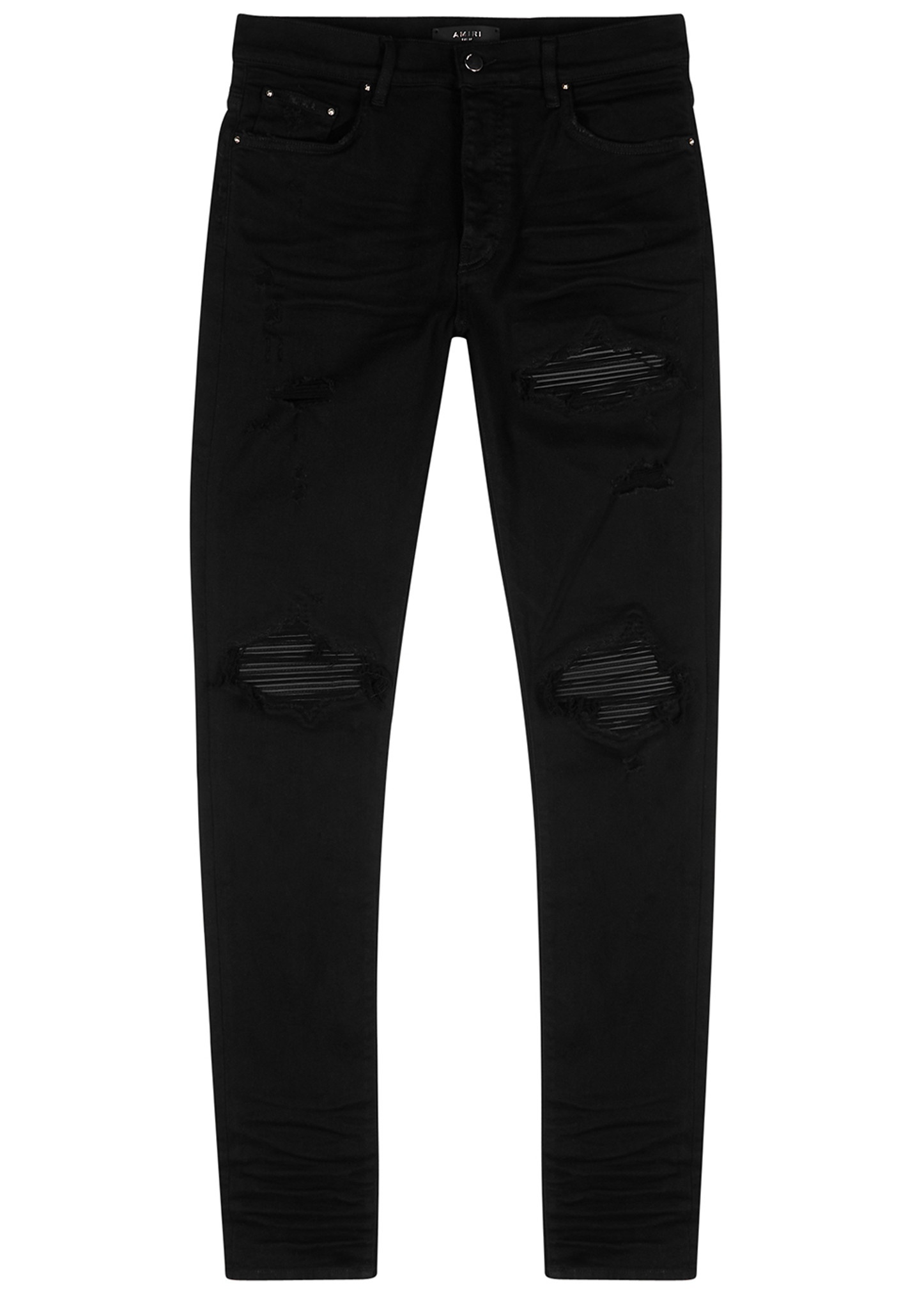 MX1 black distressed skinny jeans - 1