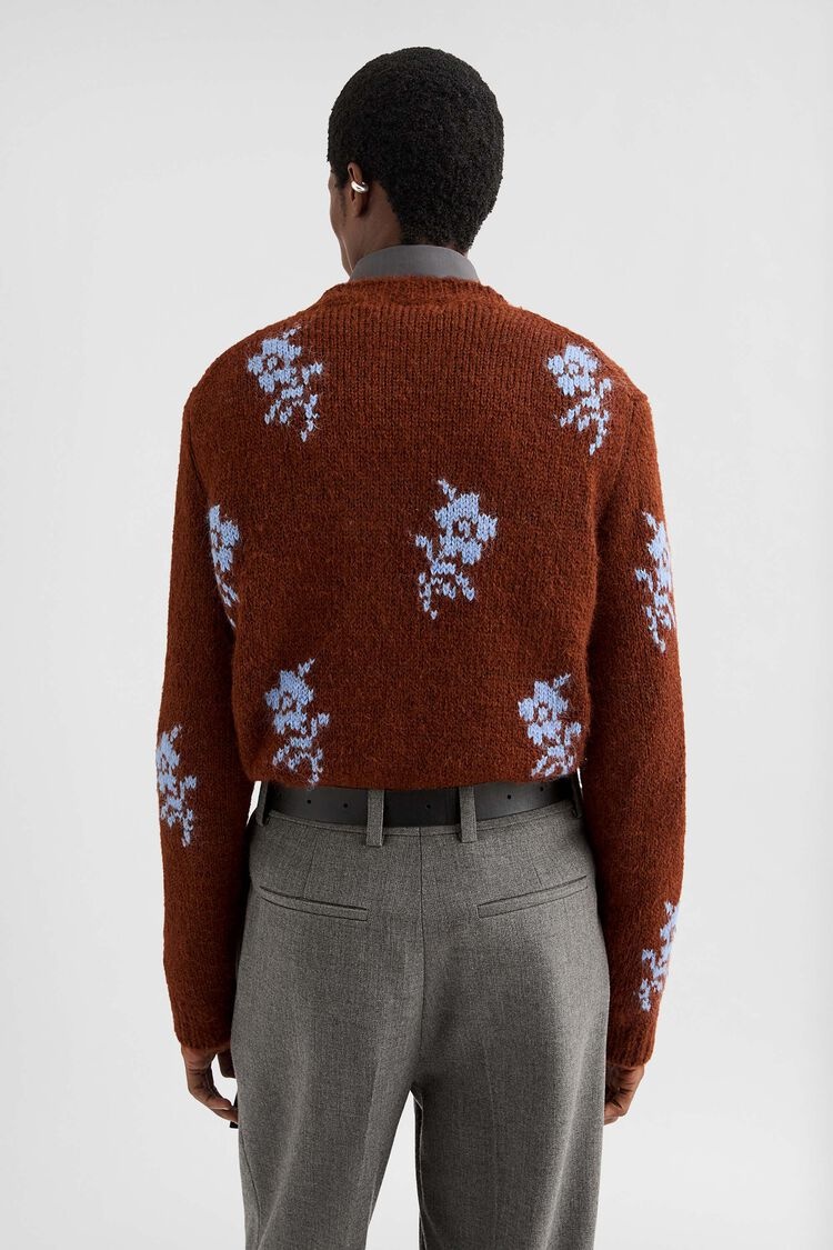 Wool Blend Crew-Neck Sweater - 4