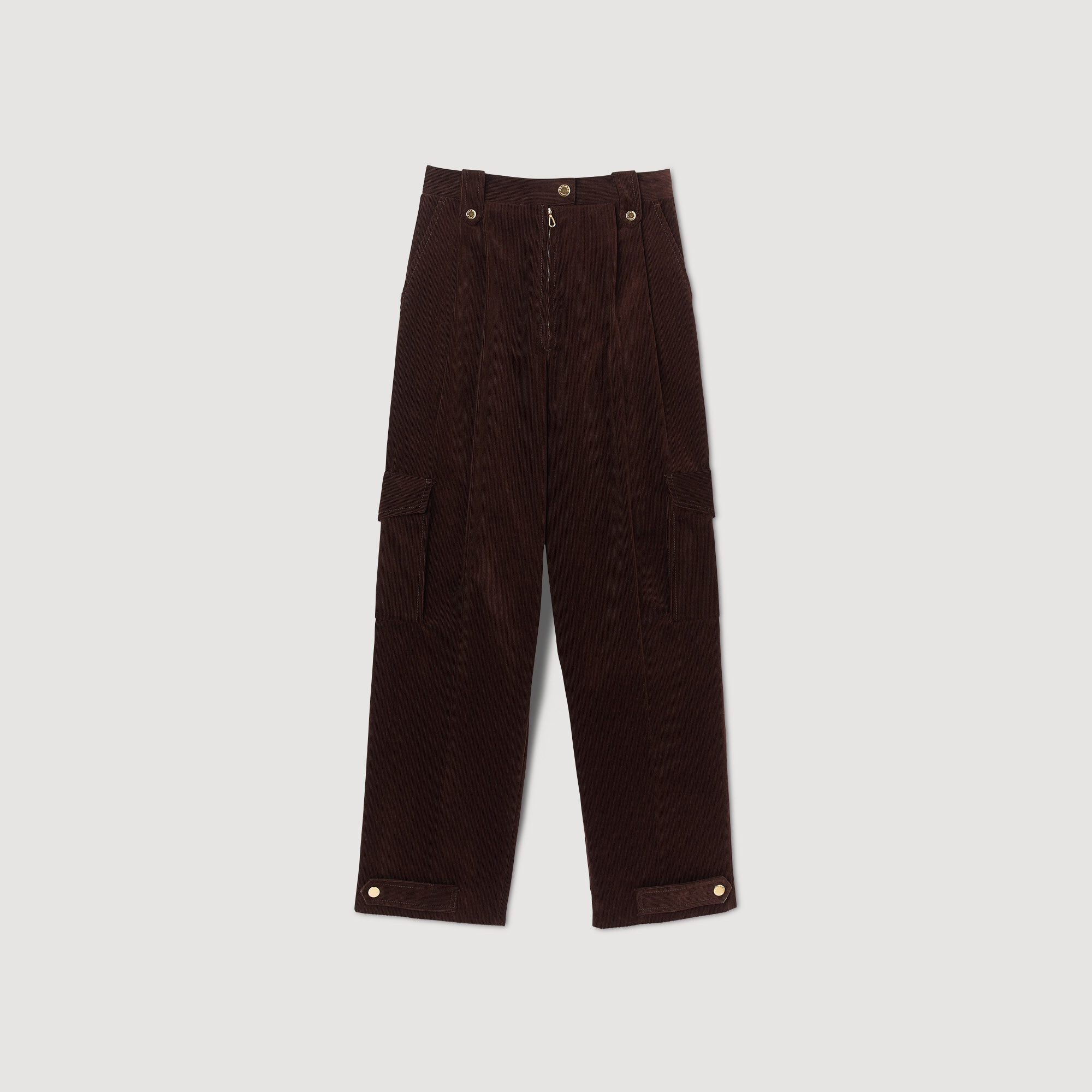 VELVET CARGO PANTS - 1