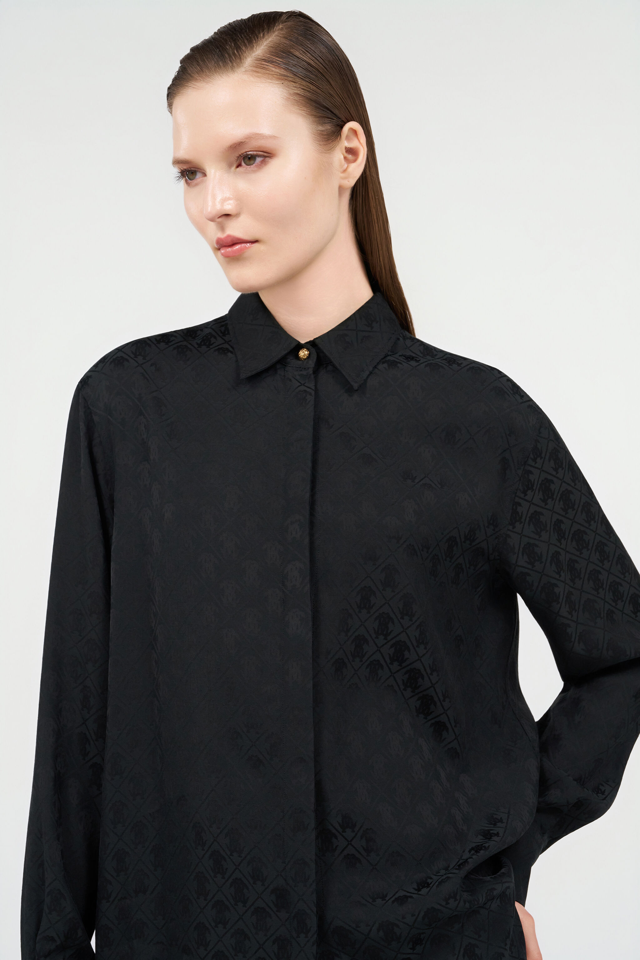 Silk Blend Shirt with Monogram RC - 6