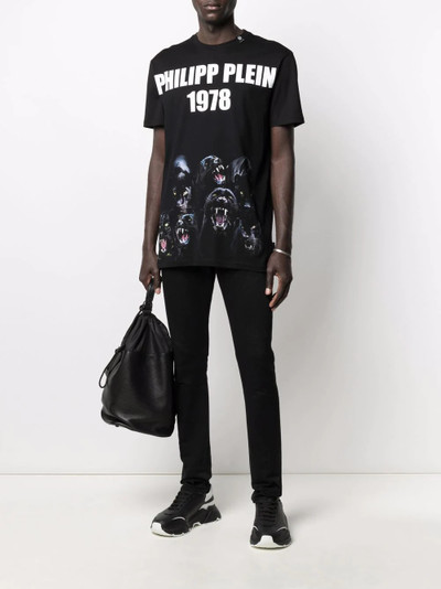 PHILIPP PLEIN Panther stretch-cotton T-shirt outlook