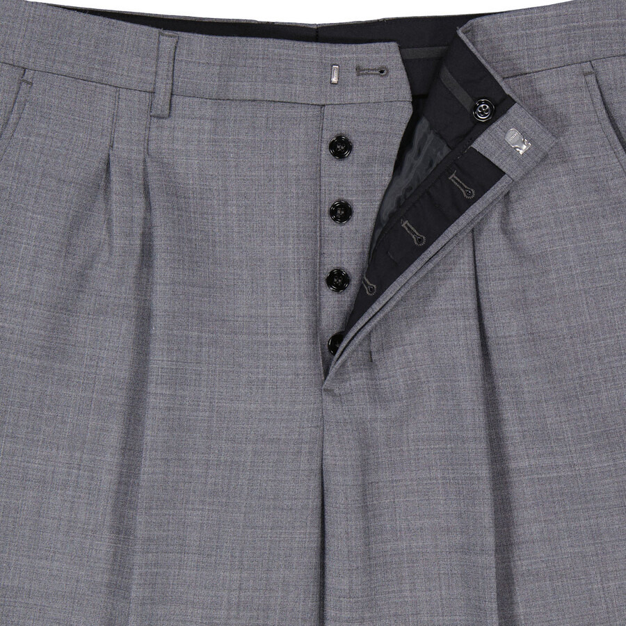 Ami Paris Men's Gris Chine Carott Fit Trousers - 7