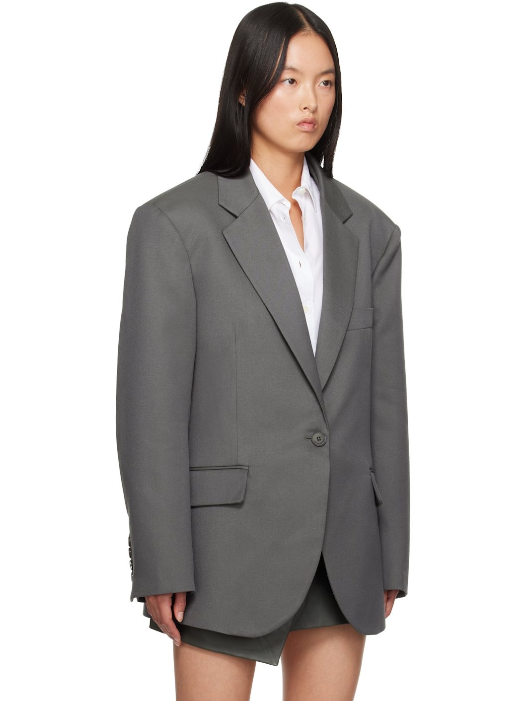 Khaki Lyra Oversized Blazer - 2