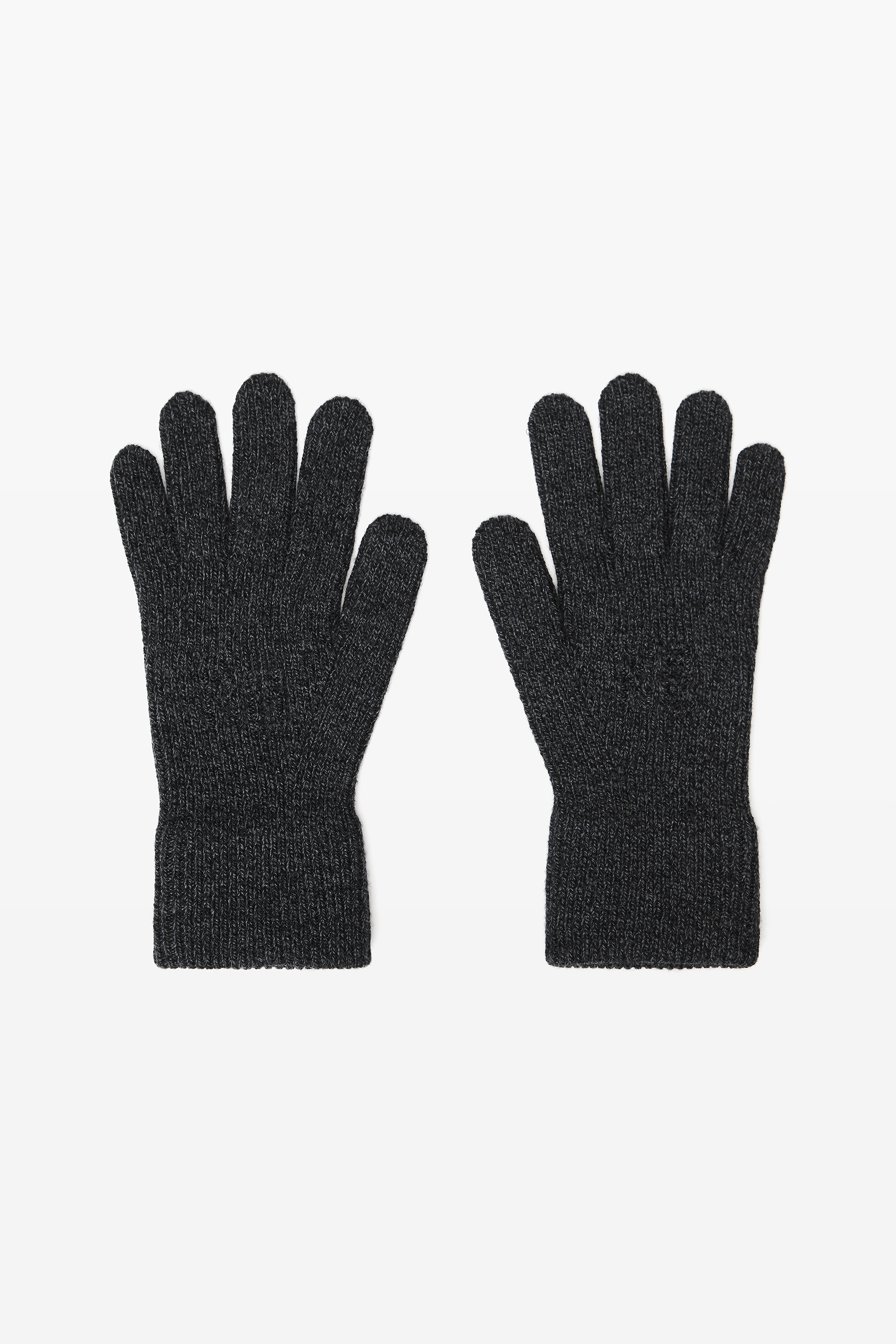 logo dome gloves in ribbed wool stretch - 3