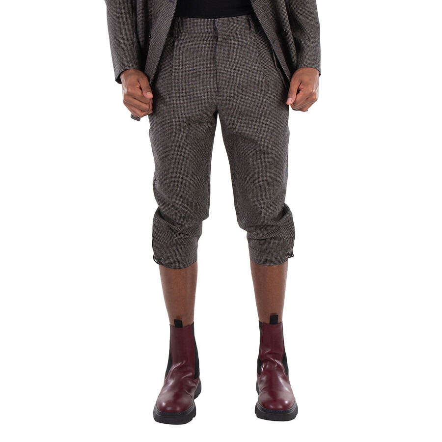 Emporio Armani Checkered Pattern Cropped Trousers - 3