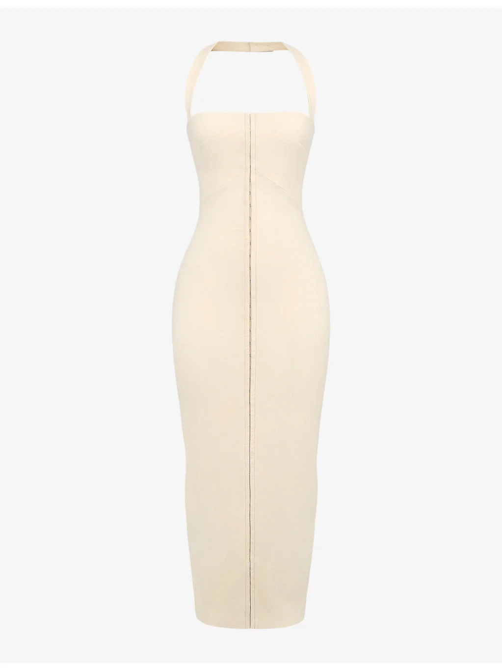 Mia halter-neck stretch-woven maxi dress - 1