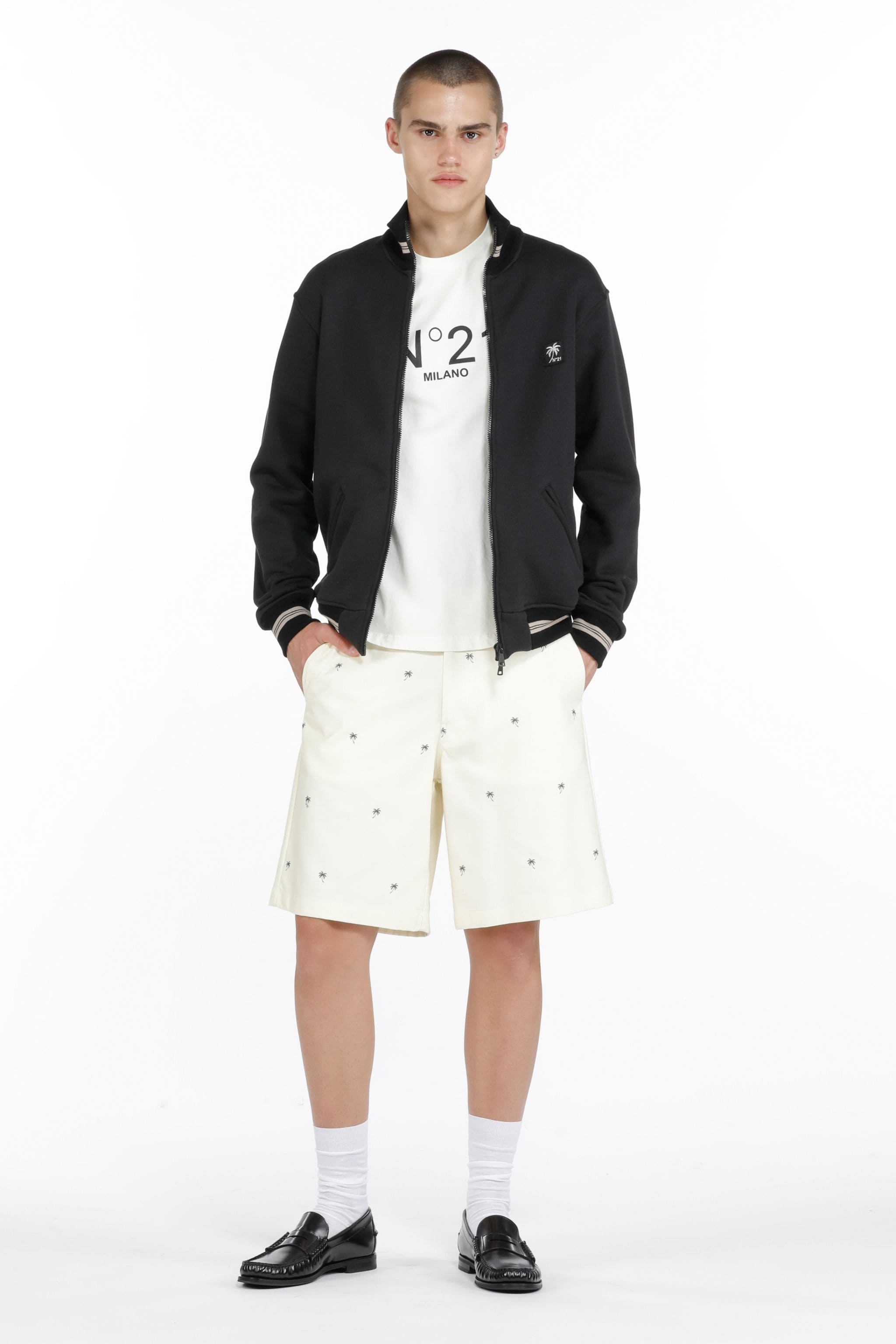 LOGO-APPLIQUÉ COTTON TRACK JACKET - 4