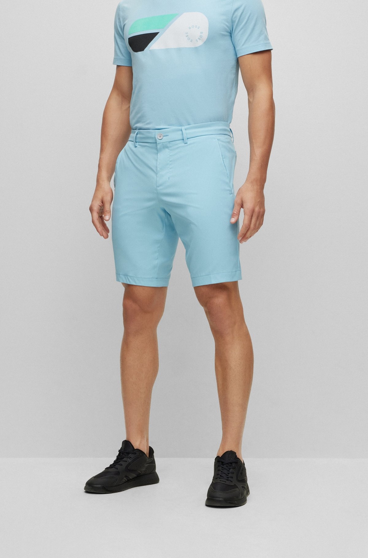 SLIM-FIT SHORTS IN WATER-REPELLENT TWILL - 2