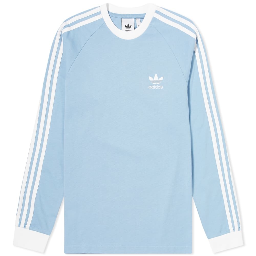 Adidas 3 Stripe Long Sleeve Tee - 1