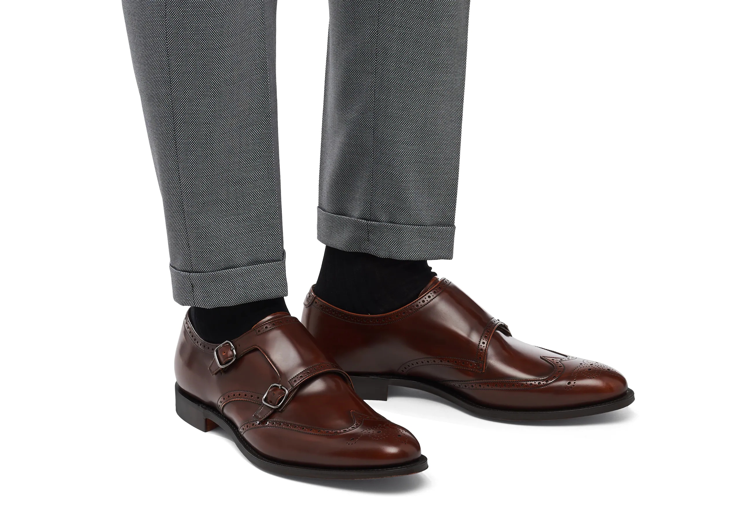 Chicago
Polished Fumè Monk Strap Brogue Tabac - 5