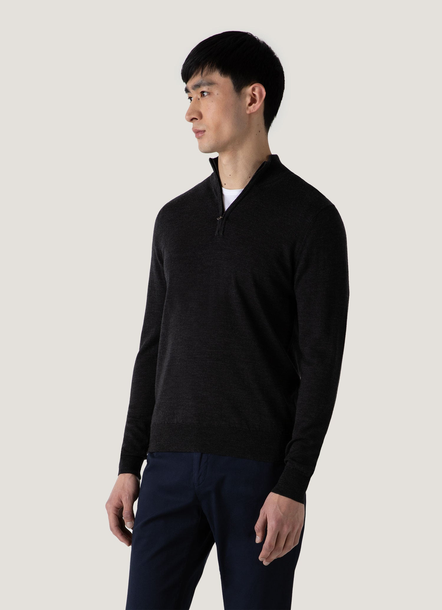Fine Merino Wool Zip Neck - 2