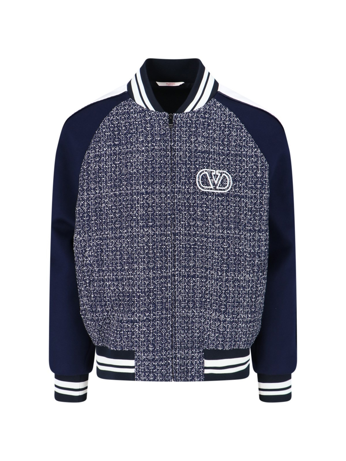 'VLOGO SIGNATURE' TWEED BOMBER JACKET - 1