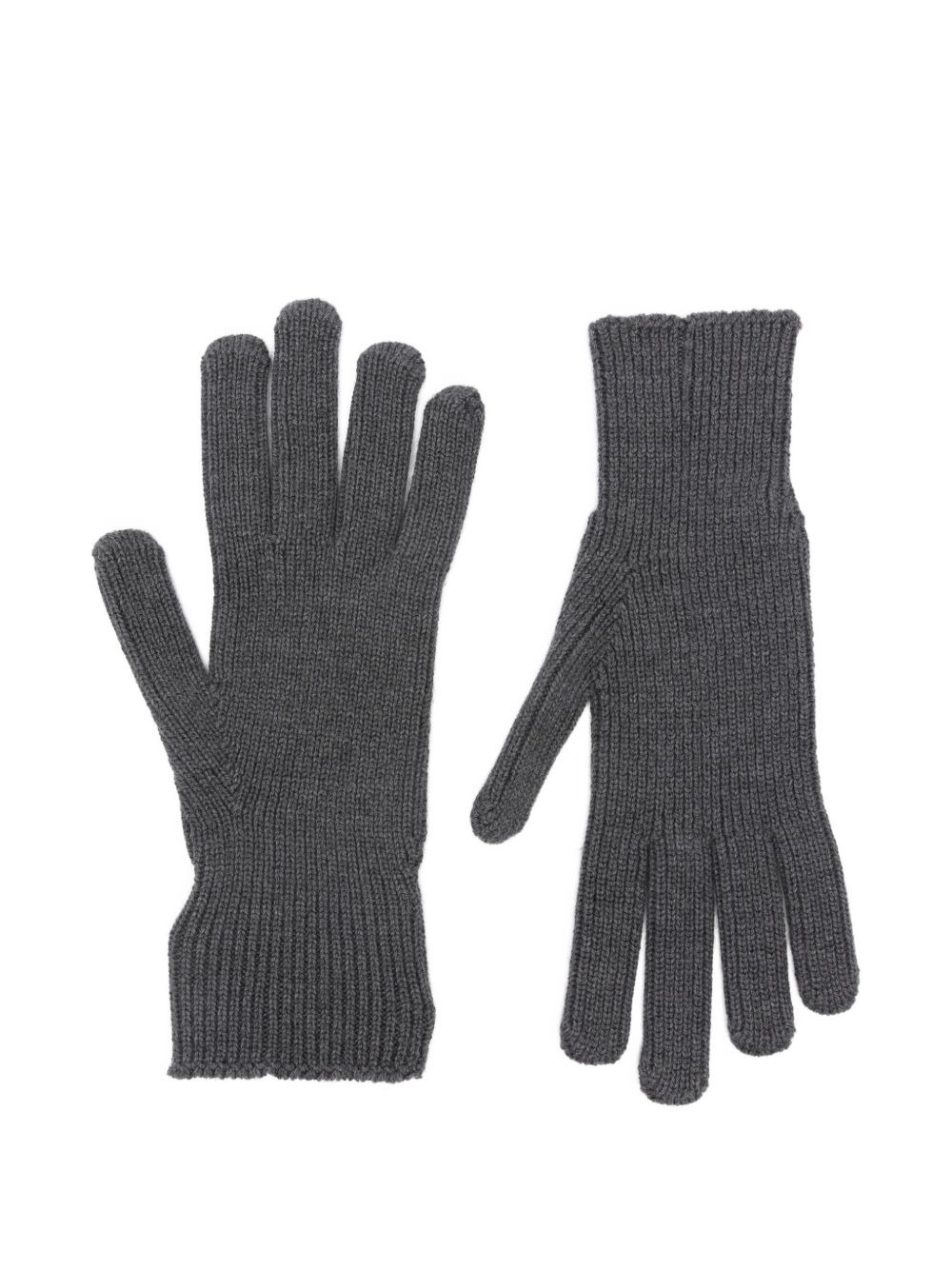 ribbed-knit gloves - 2