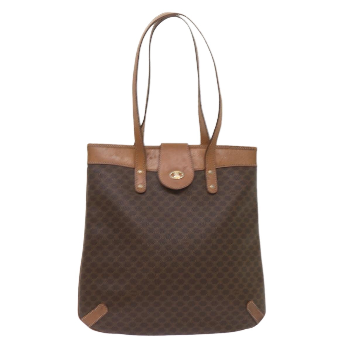 CELINE Macadam Canvas Tote Bag Pvc Brown - 13