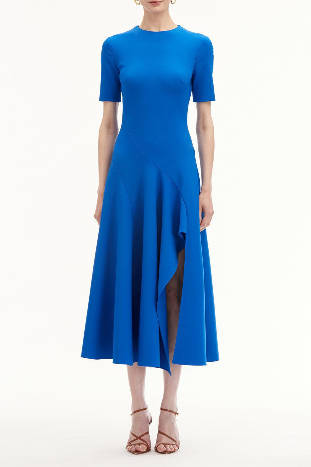 Short Sleeve Wave Dress - 2