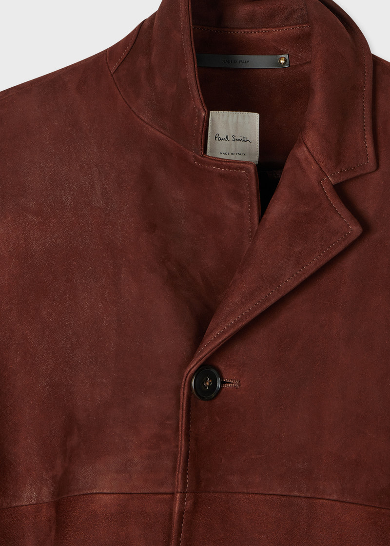 Paul Smith Brown Nubuck Leather Jacket outlook