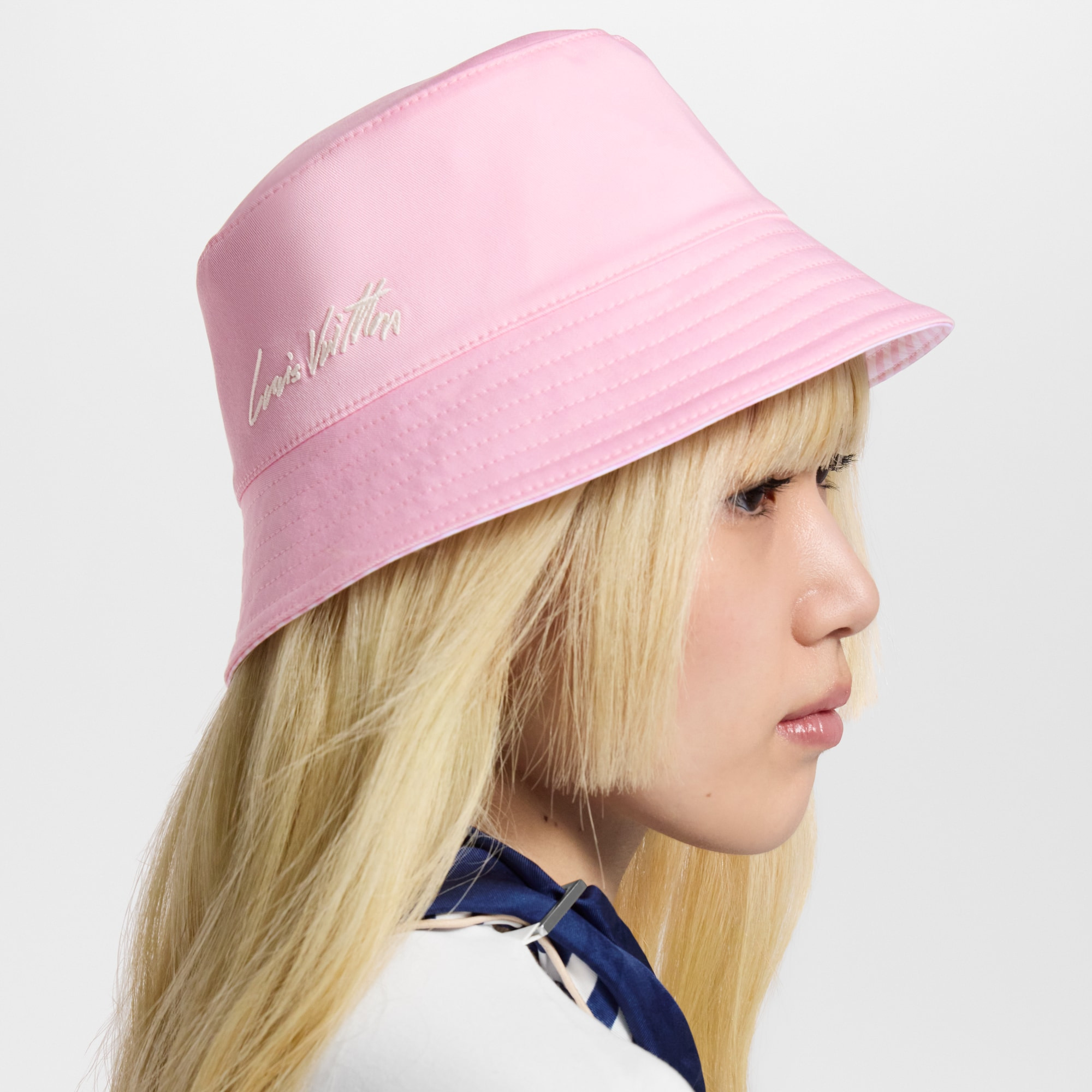 LV League Striped Bucket Hat - 7