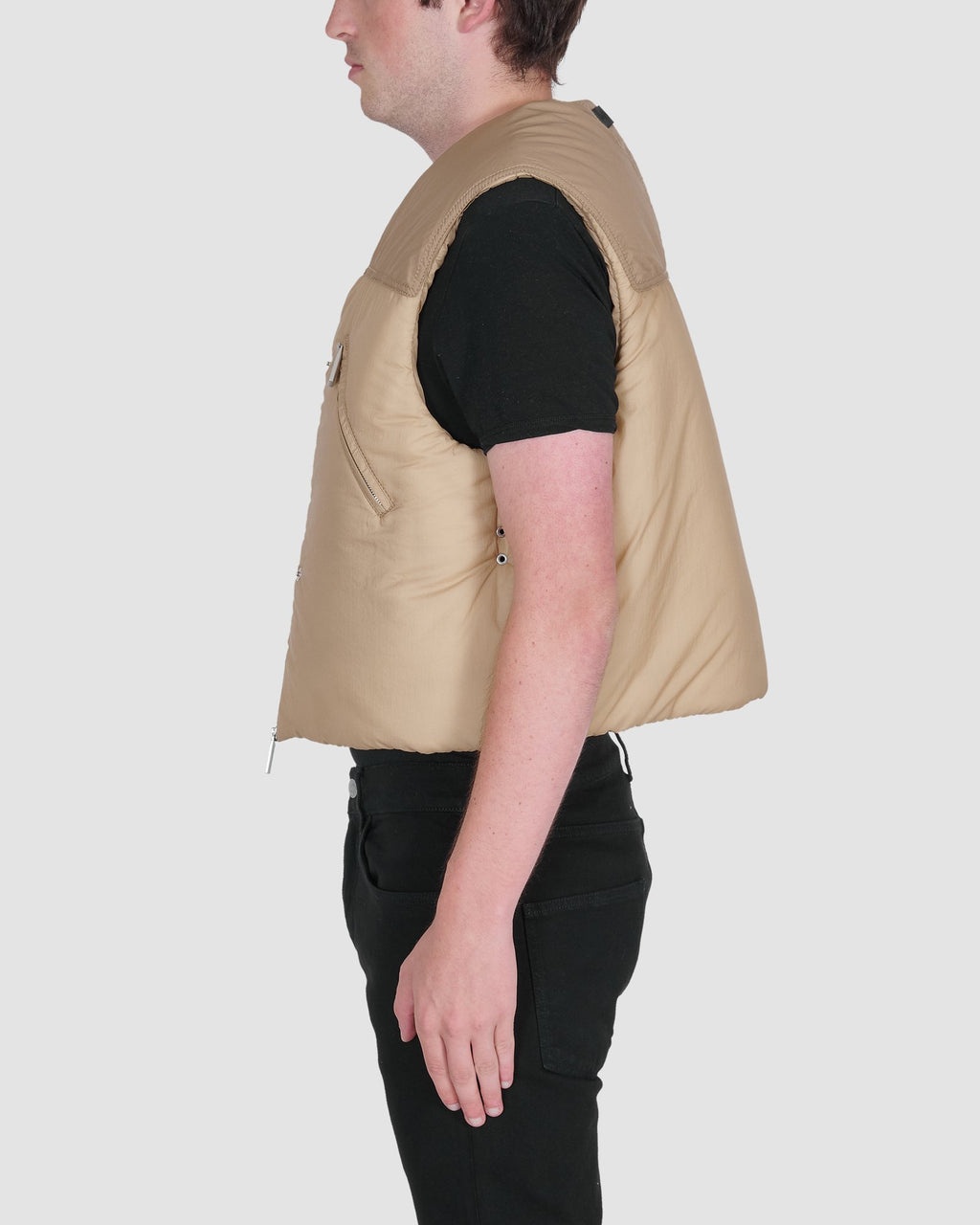 GARMENT DYE PUFFER VEST - 4