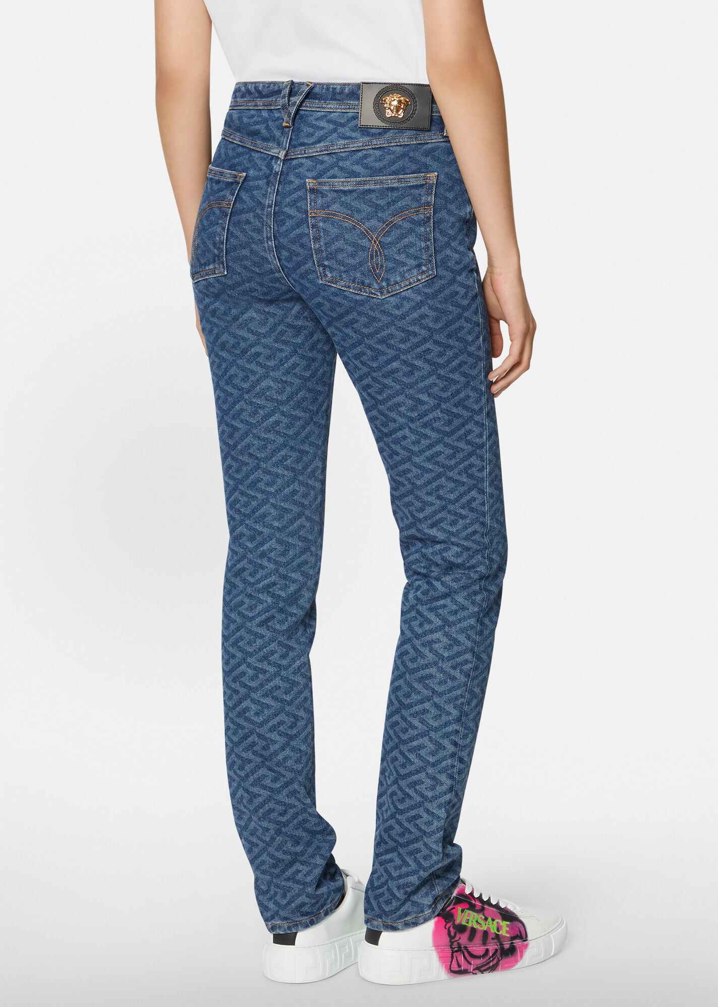 La Greca Print Jeans - 3