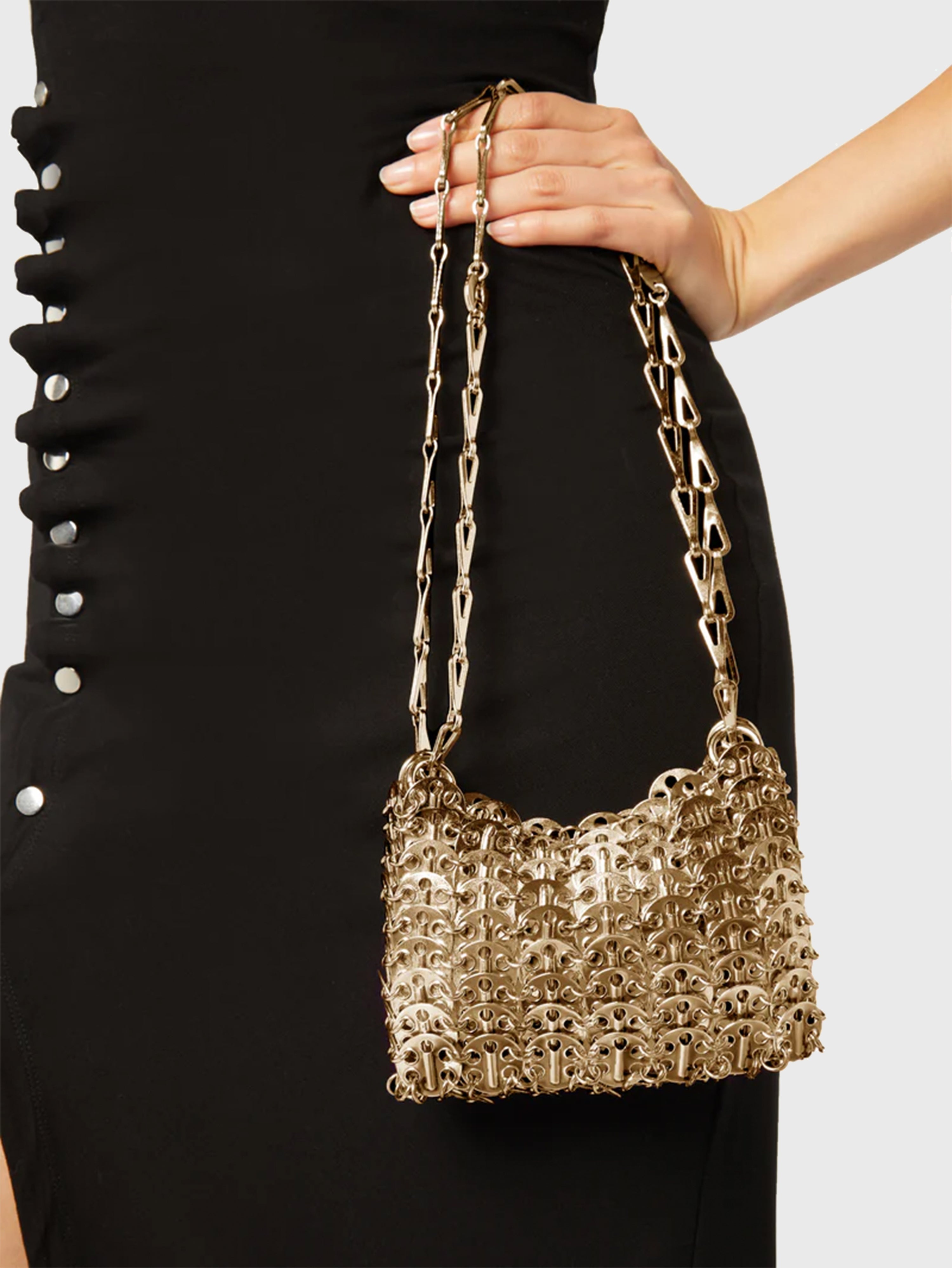 バッグ Rabanne 1969 nano gold RABANNE 1969 Nano chainmail shoulder bag | NET-A-PORTER