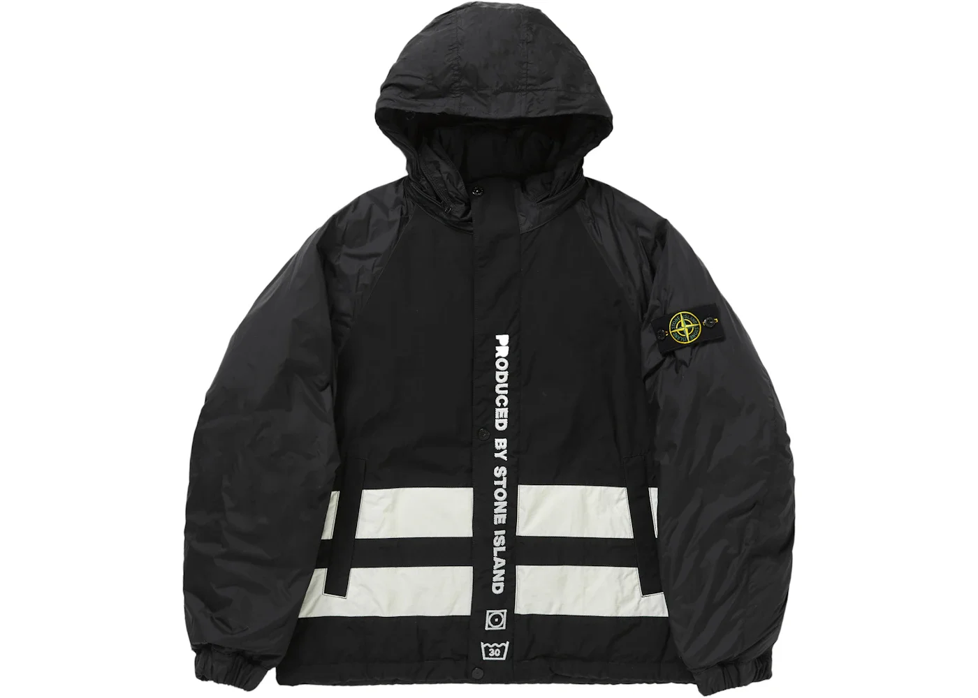 Supreme Stone Island Reversible Down Puffer Jacket Black - 1