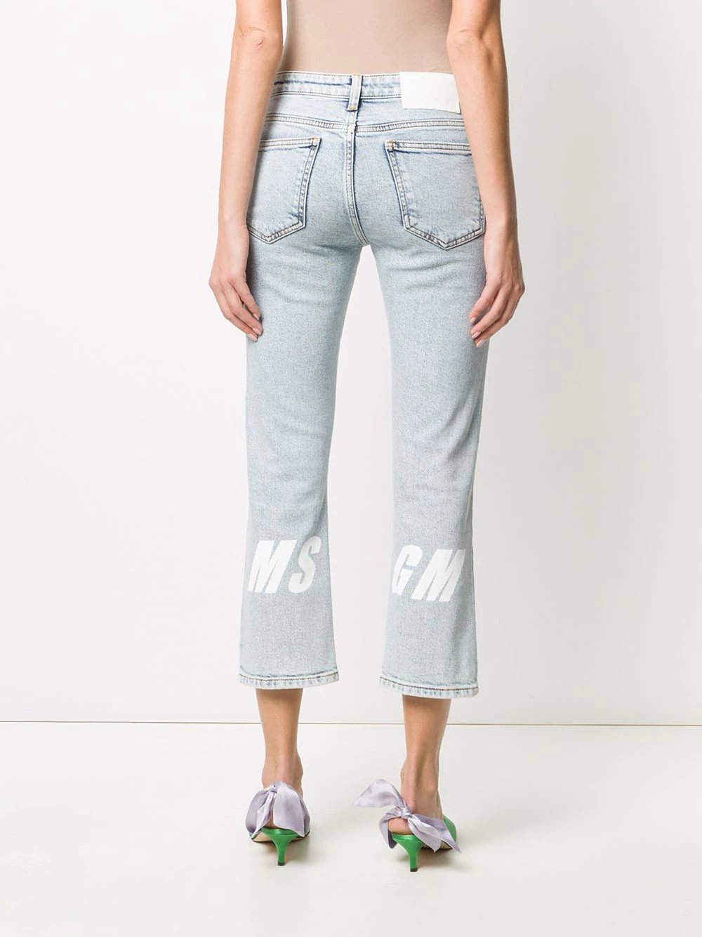 cropped denim jeans - 4