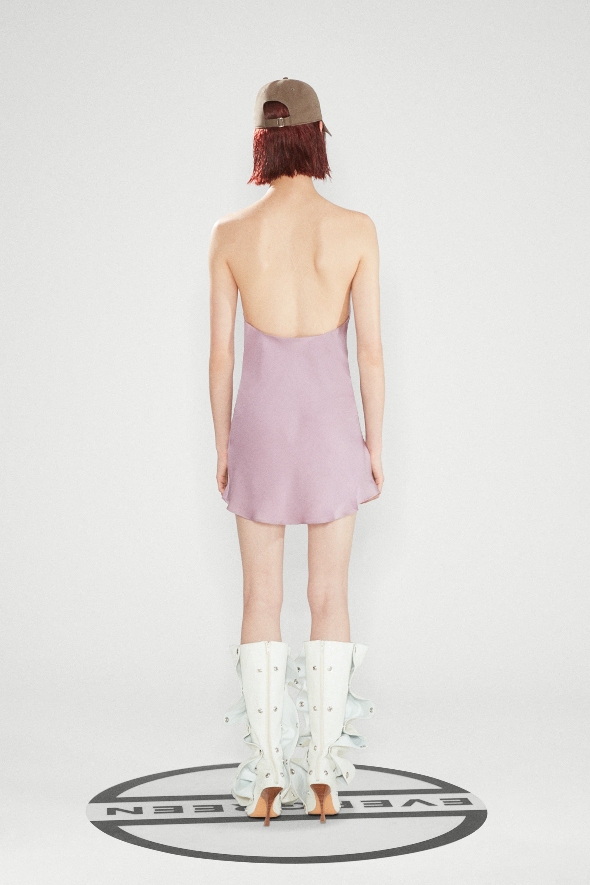 VIP【関税送料無料】希少 Y Project Evergreen Invisible Dress Evergreen Invisible Strap satin slip dress in purple - Y