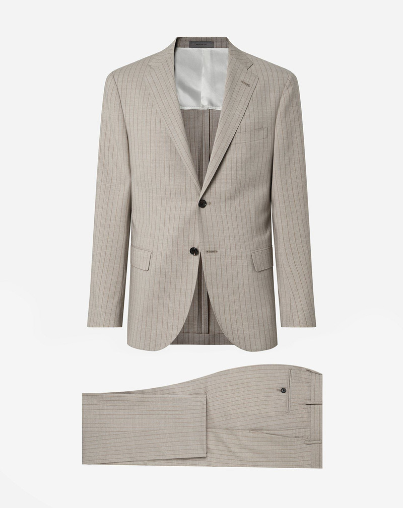 Beige pure wool suit 1