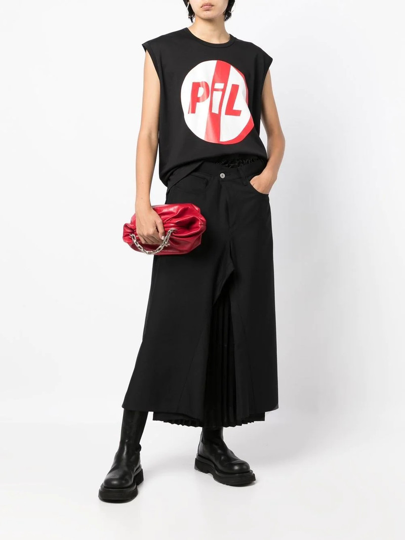 Junya Watanabe graphic-print sleeveless T-shirt outlook