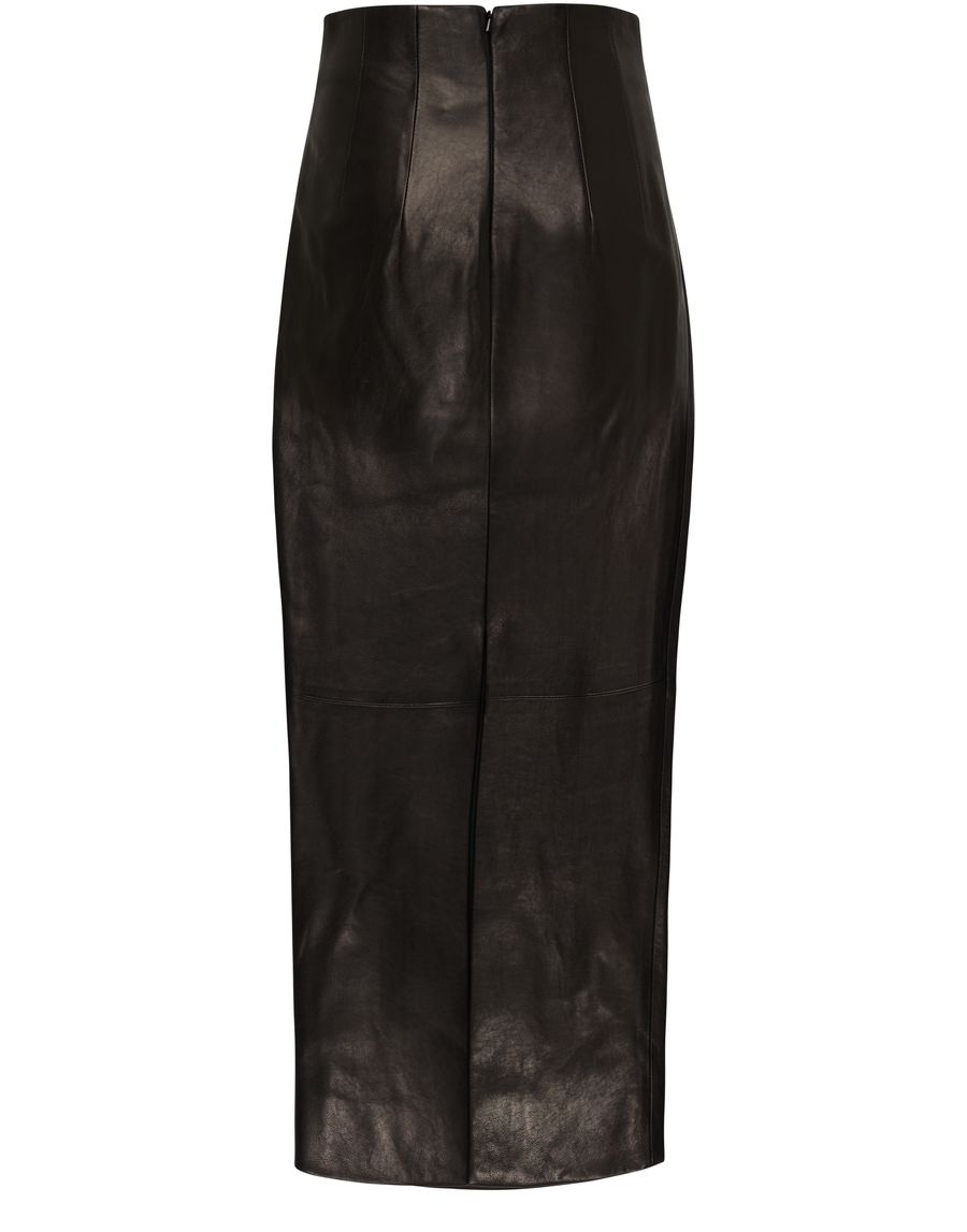 Loxley leather midi skirt - 3