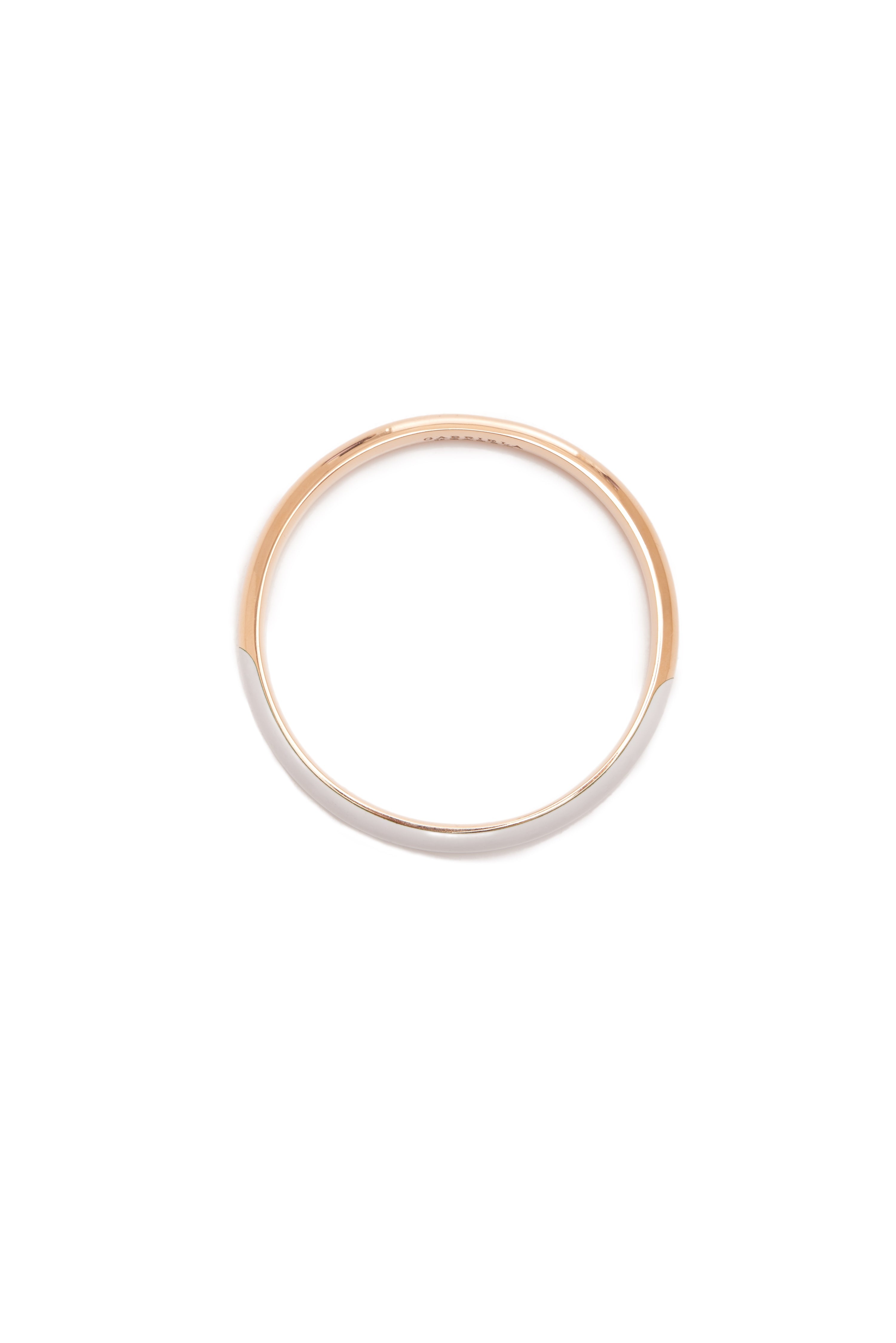 Vitreous Ivory Enamel & 18K Gold Bangle - 3