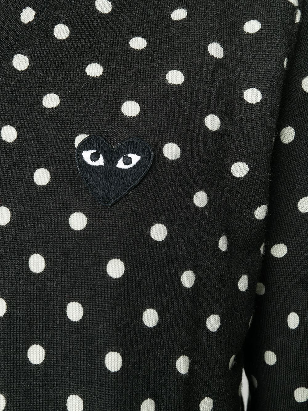 embroidered heart polka dot jumper - 5