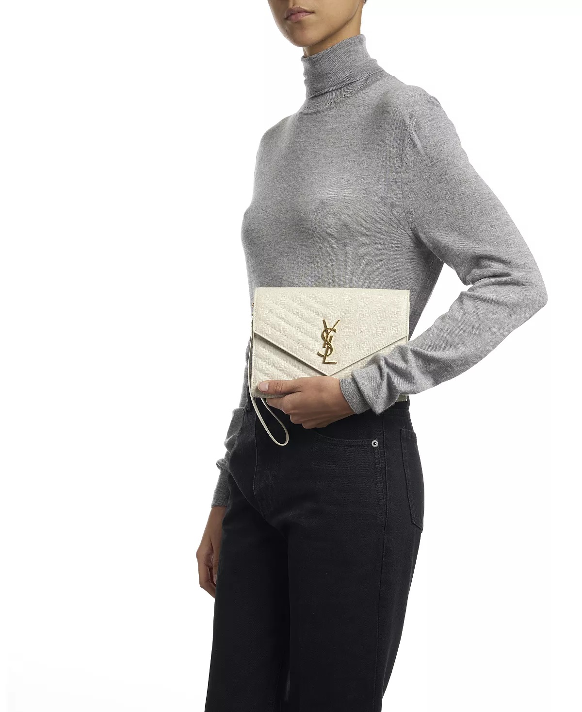 Cassandre Matelasse Flap Pouch In Quilted Grain De Poudre Embossed Leather - 2