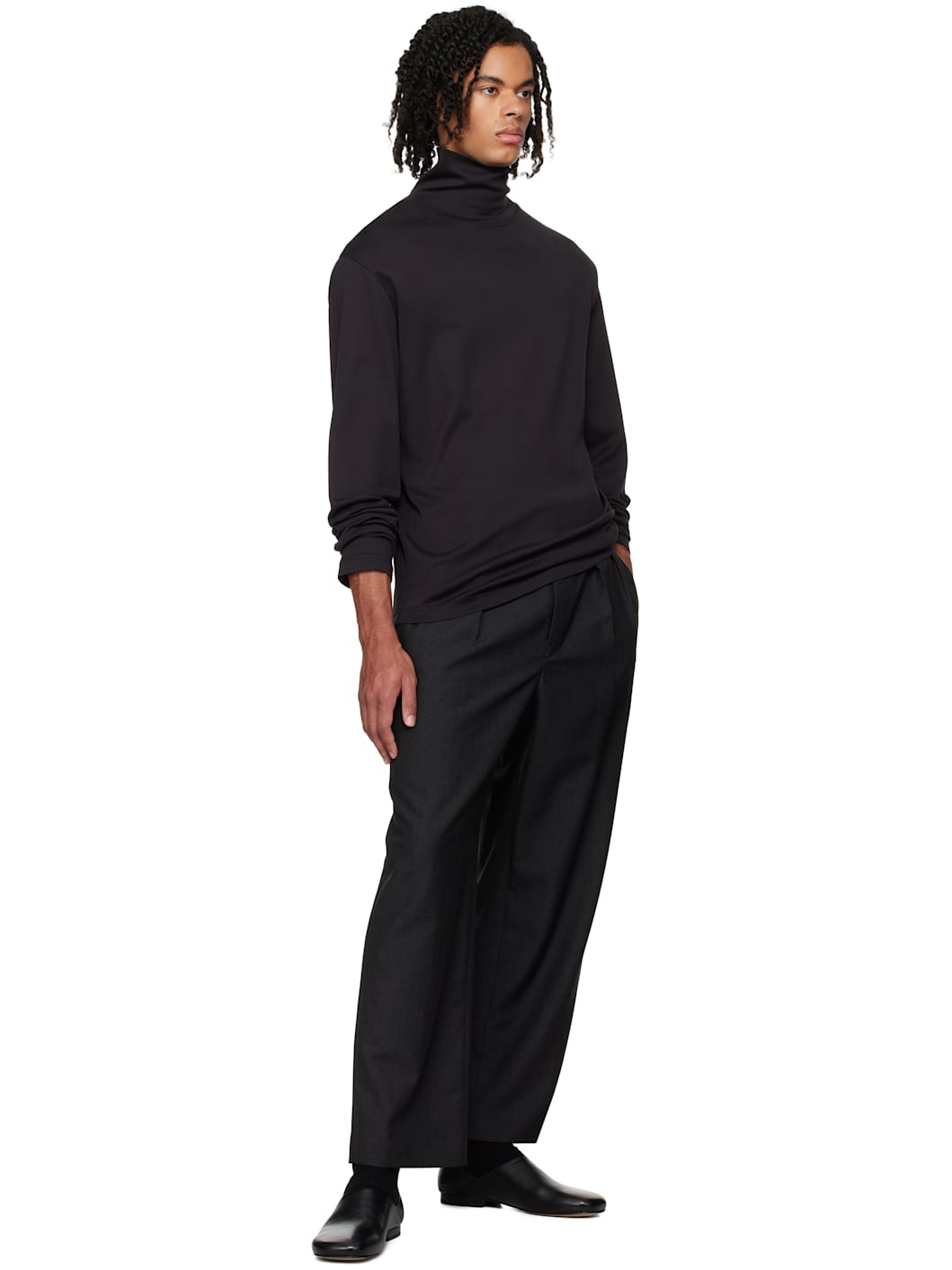 Gray Long Sleeve Turtleneck - 4