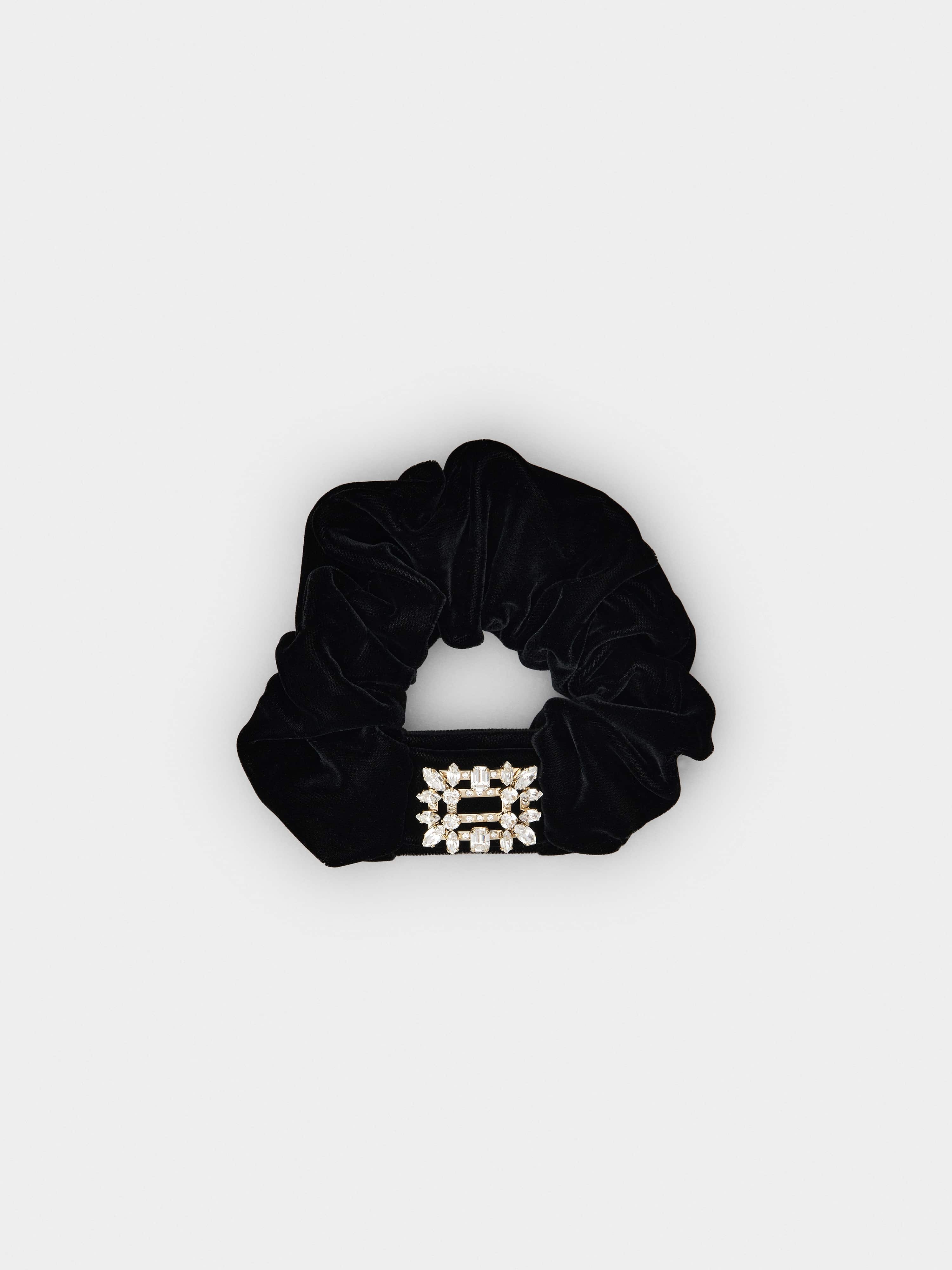 Broche Vivier Buckle Scrunchie Elastic in Velvet - 1