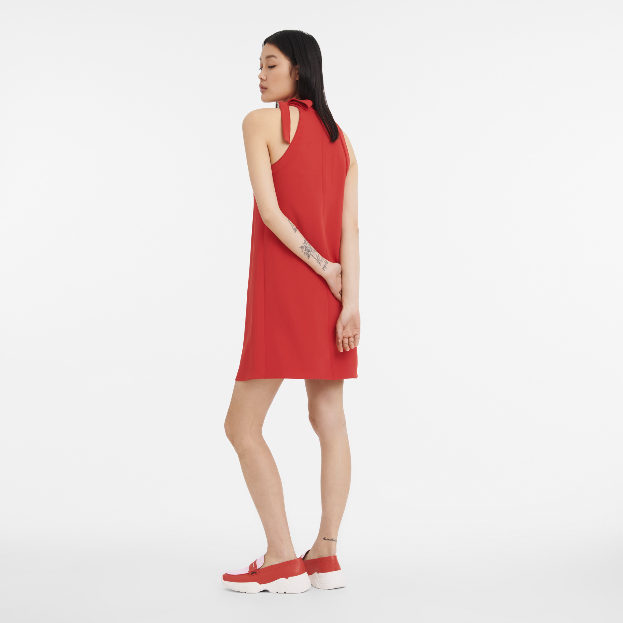 Dress Pink/Red - Crepe - 3