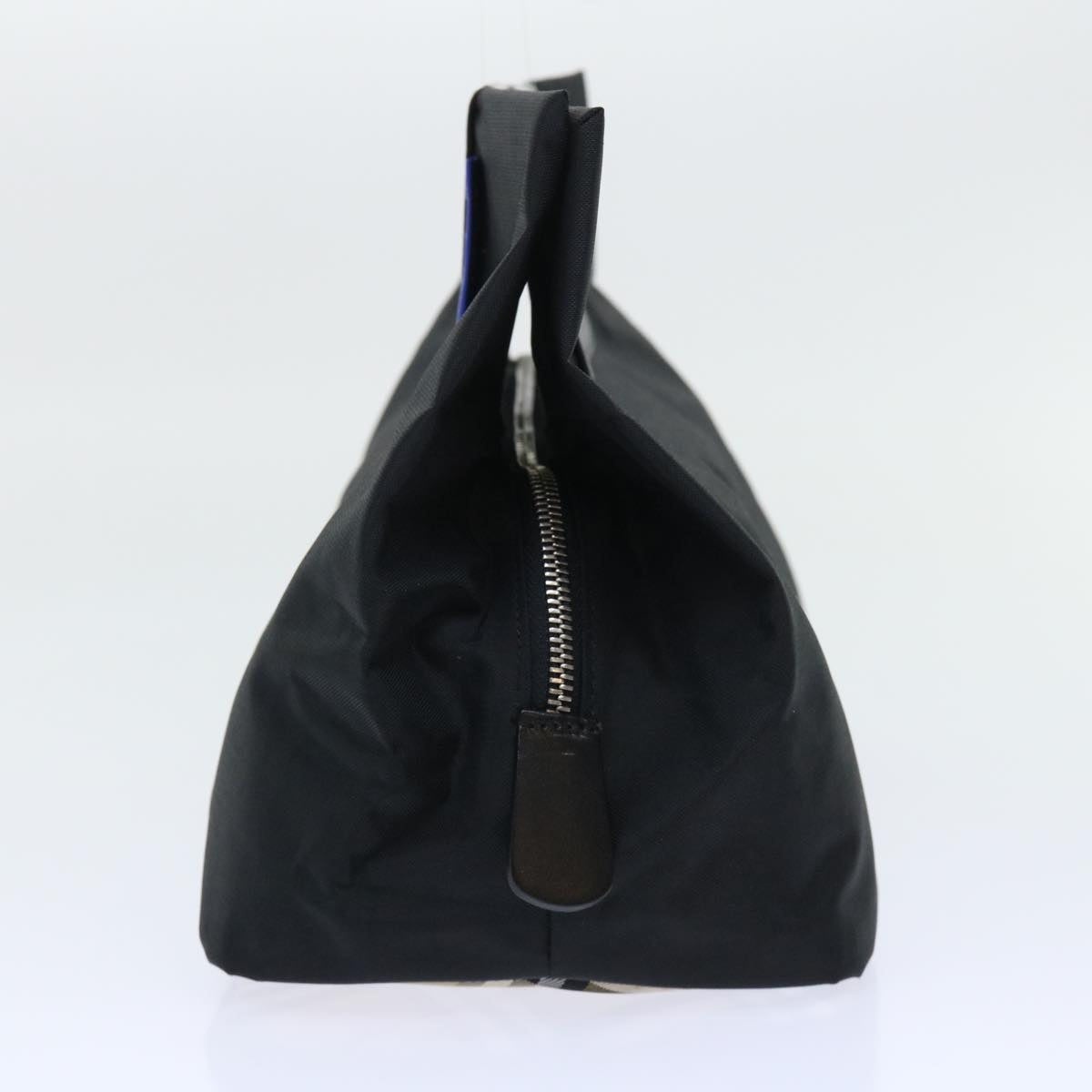 Burberry Nova Check Blue Label Hand Bag Nylon Black Beige - 3