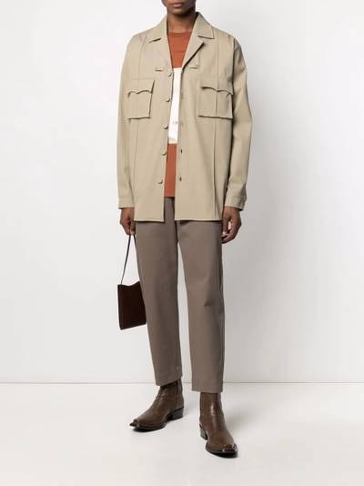 Nanushka button-up shirt jacket outlook