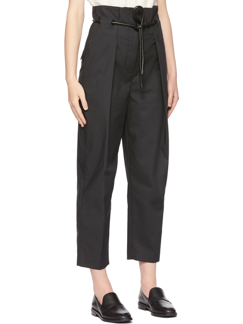 3.1 Phillip Lim Black Origami Pleated Trousers outlook