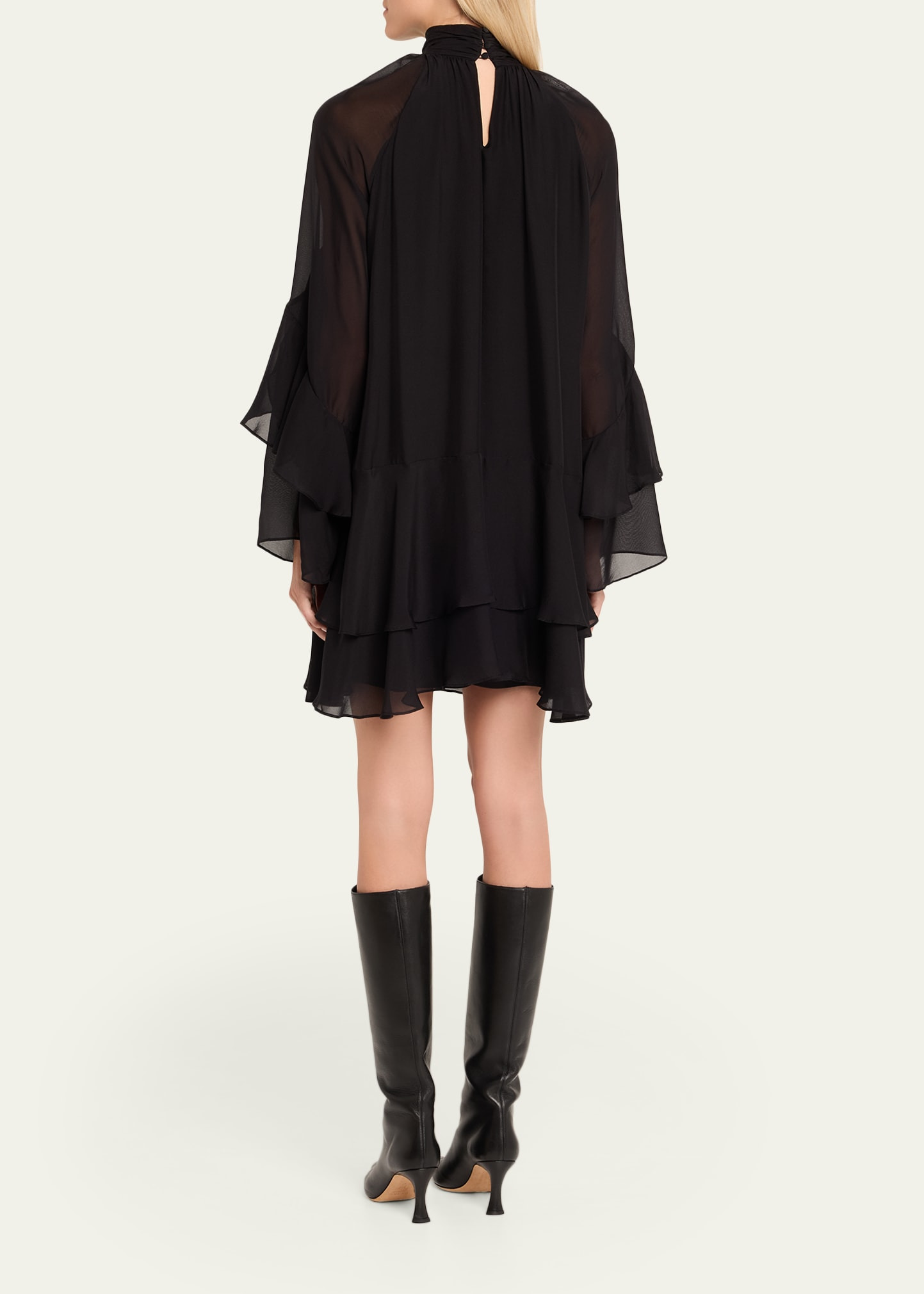 Adlington Ruffled Chiffon Mini Dress - 3