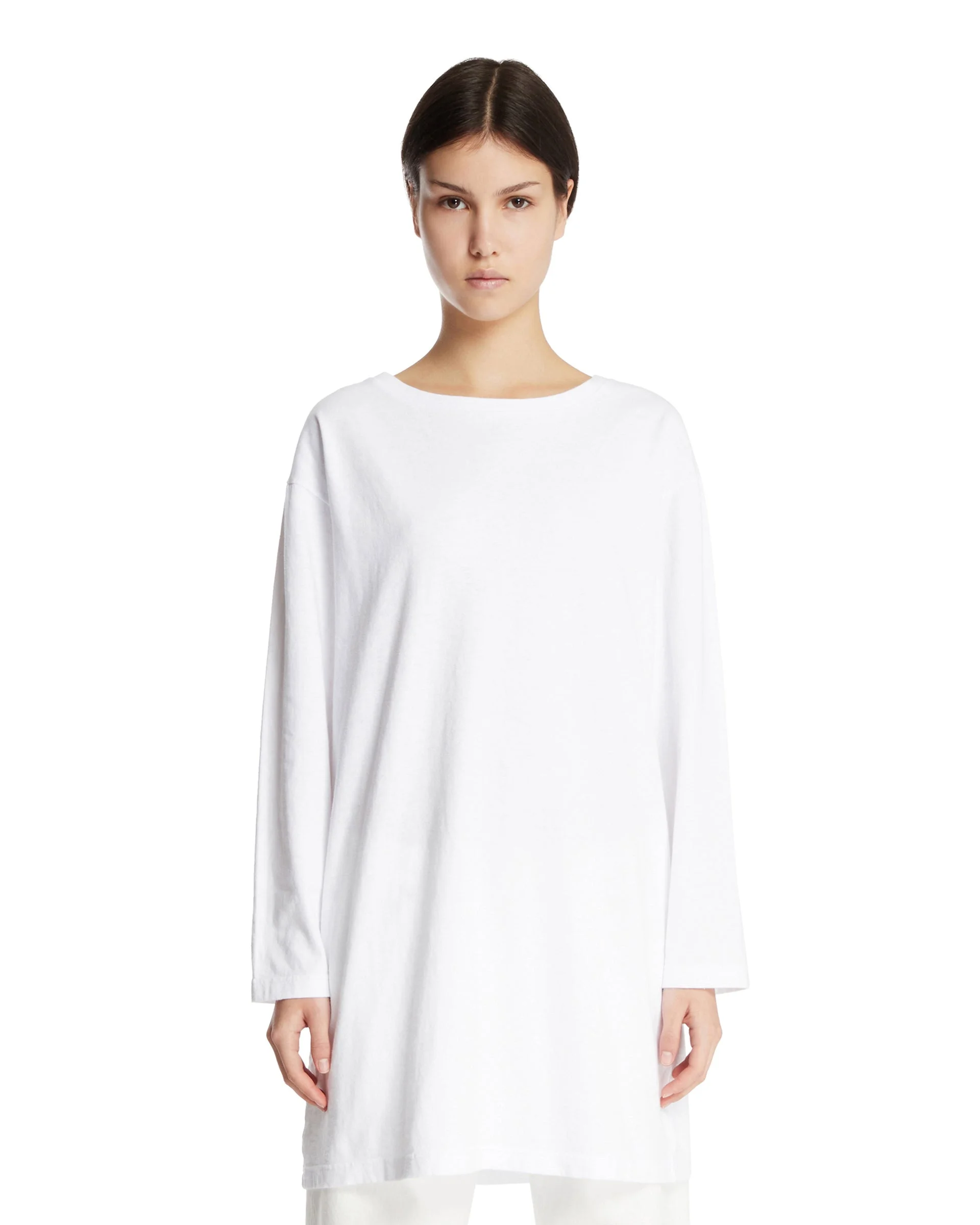 White Cotton Oversized T-Shirt - 1