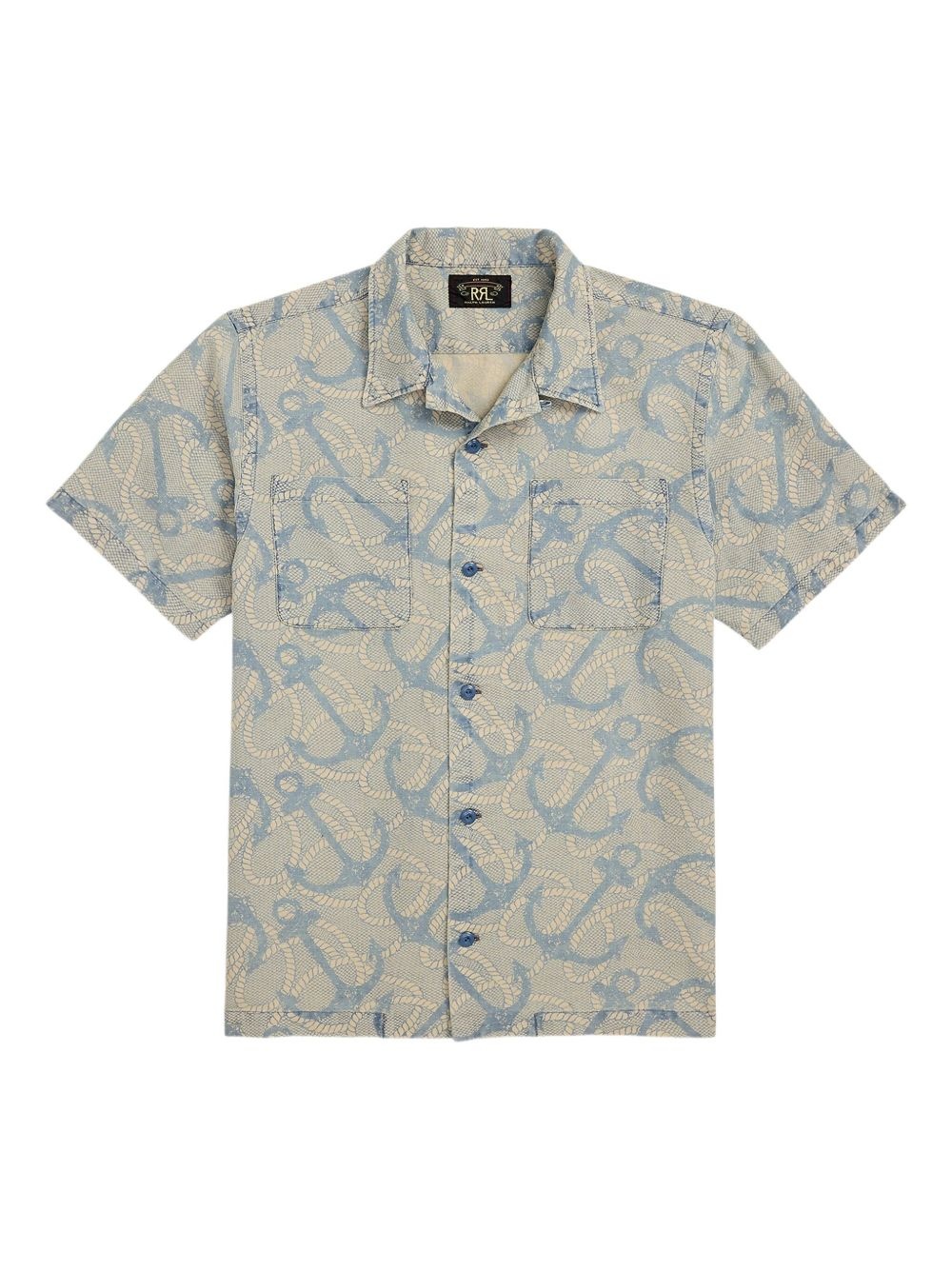 anchor-print short-sleeve shirt - 1