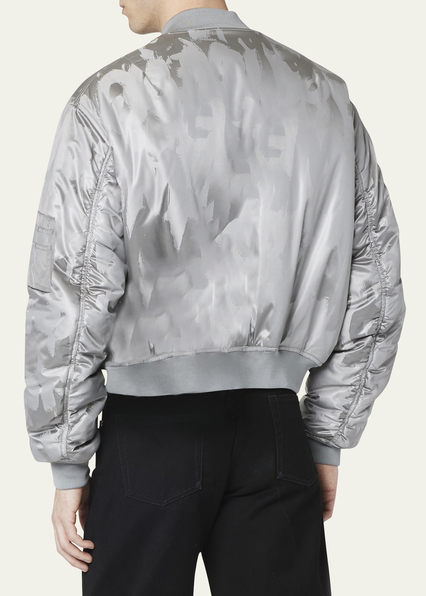 Men's Metallic Logo Bomber Jacket - 3